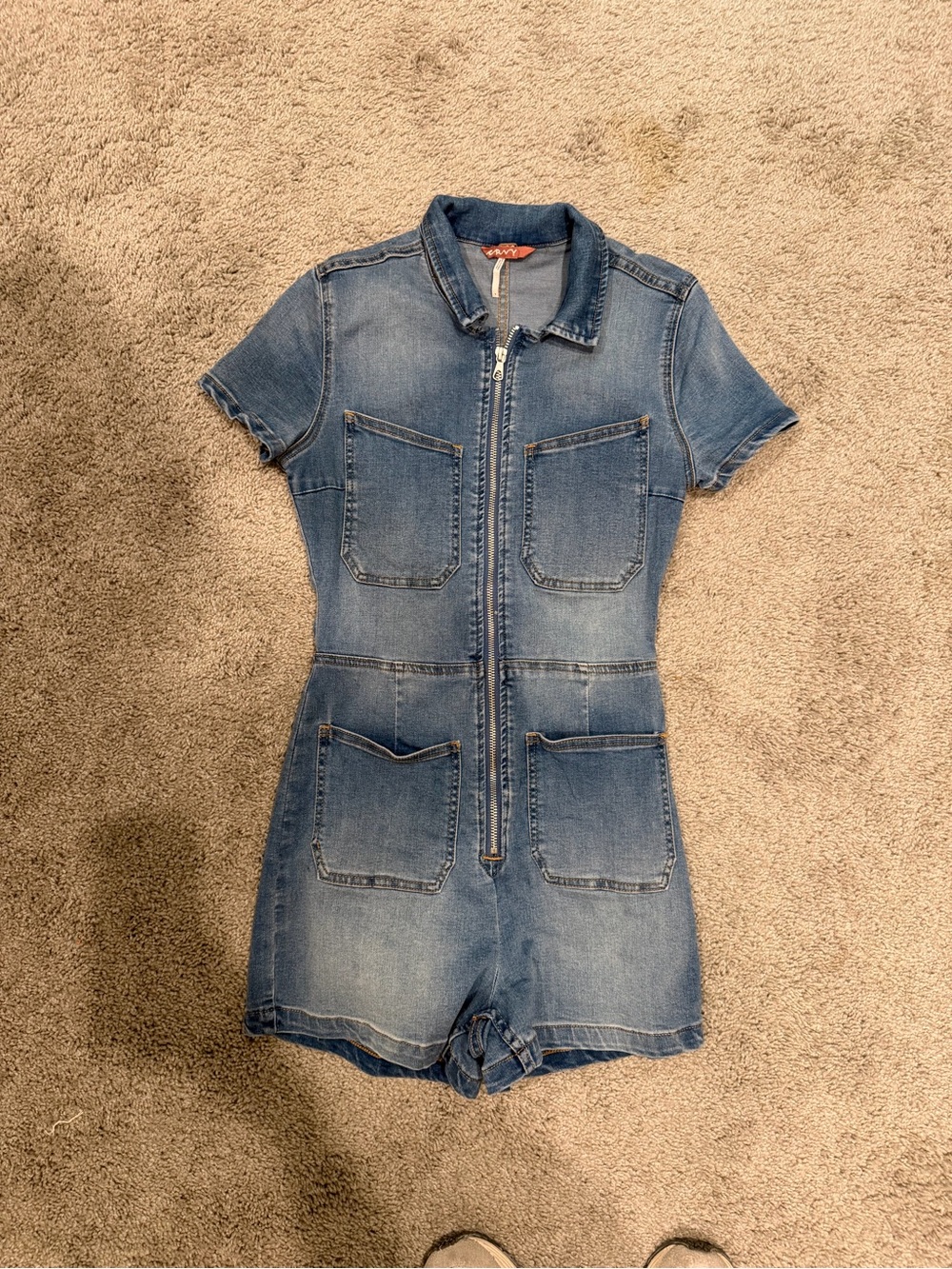 Free People Denim Romper